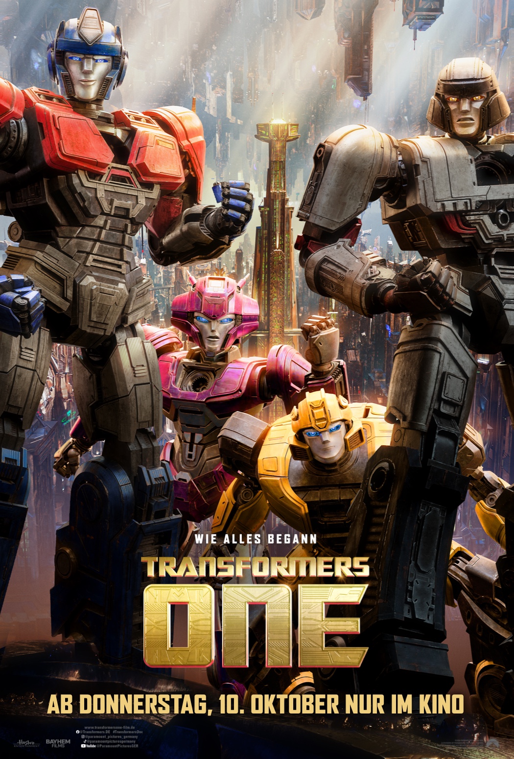 AB DEM 10. OKTOBER IM KINO: „Transformers One“ – Der Ursprung von Optimus Prime und Megatron
