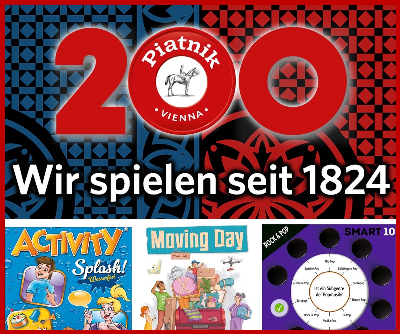 Zwei Jahrhunderte unterhaltsamer Zeitvertreib – Spiele-Tipps von der traditionsreichen Spielschmiede Piatnik zum 200. Jubiläum