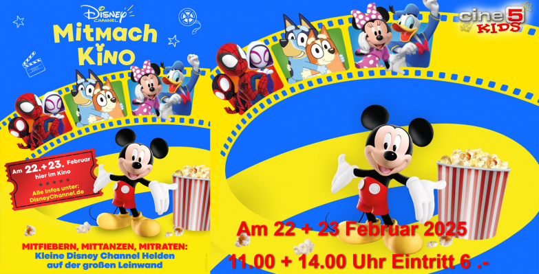 Disney Channel Mitmach-Kino – Am 22. und 23.02. in einem Kino in deiner Nähe!